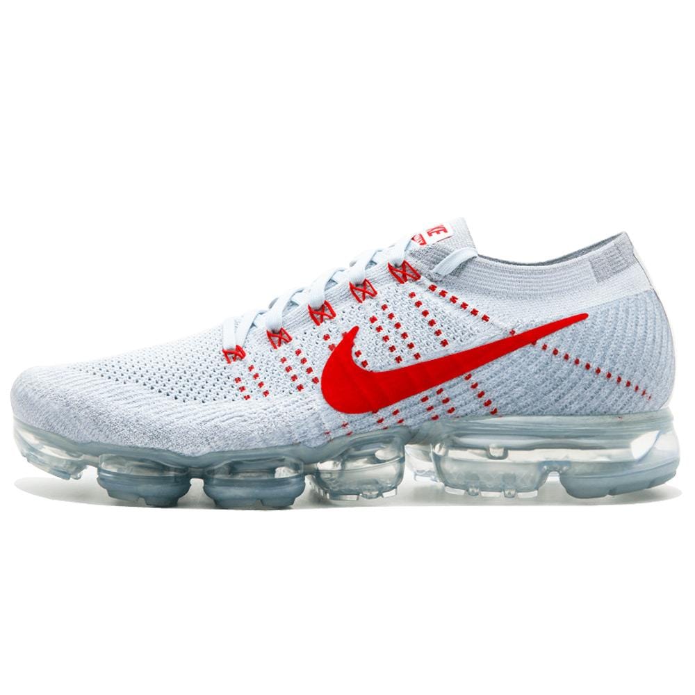 Nike Air Vapormax Flyknit Pure Platinum-University Red - Kick Game