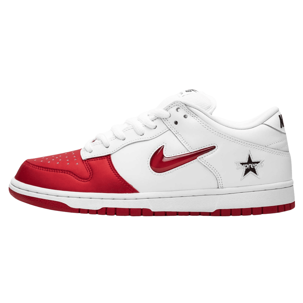 Supreme x Nike SB Dunk Low Red White - Kick Game