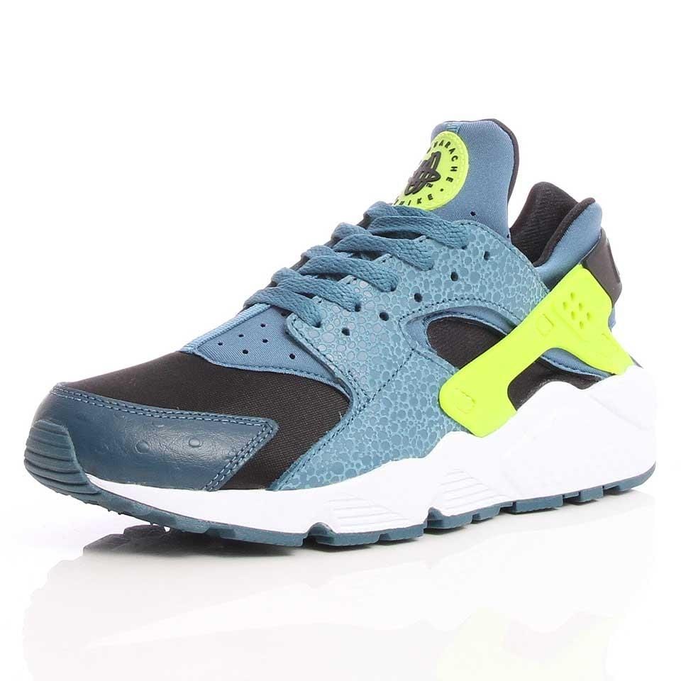 Nike Air Huarache LE Black-Space Blue-Volt - Kick Game