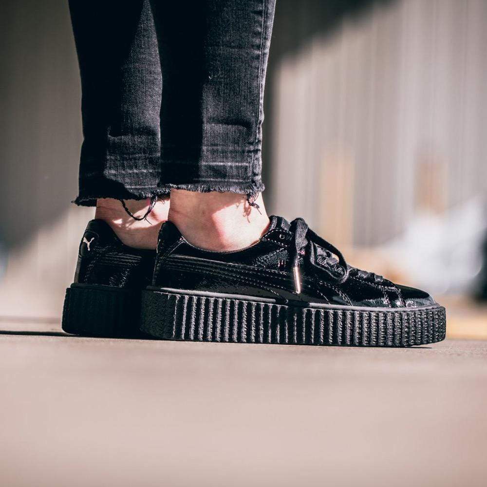 Fenty x Wmns Creeper 'Cracked Leather' Black - Kick Game
