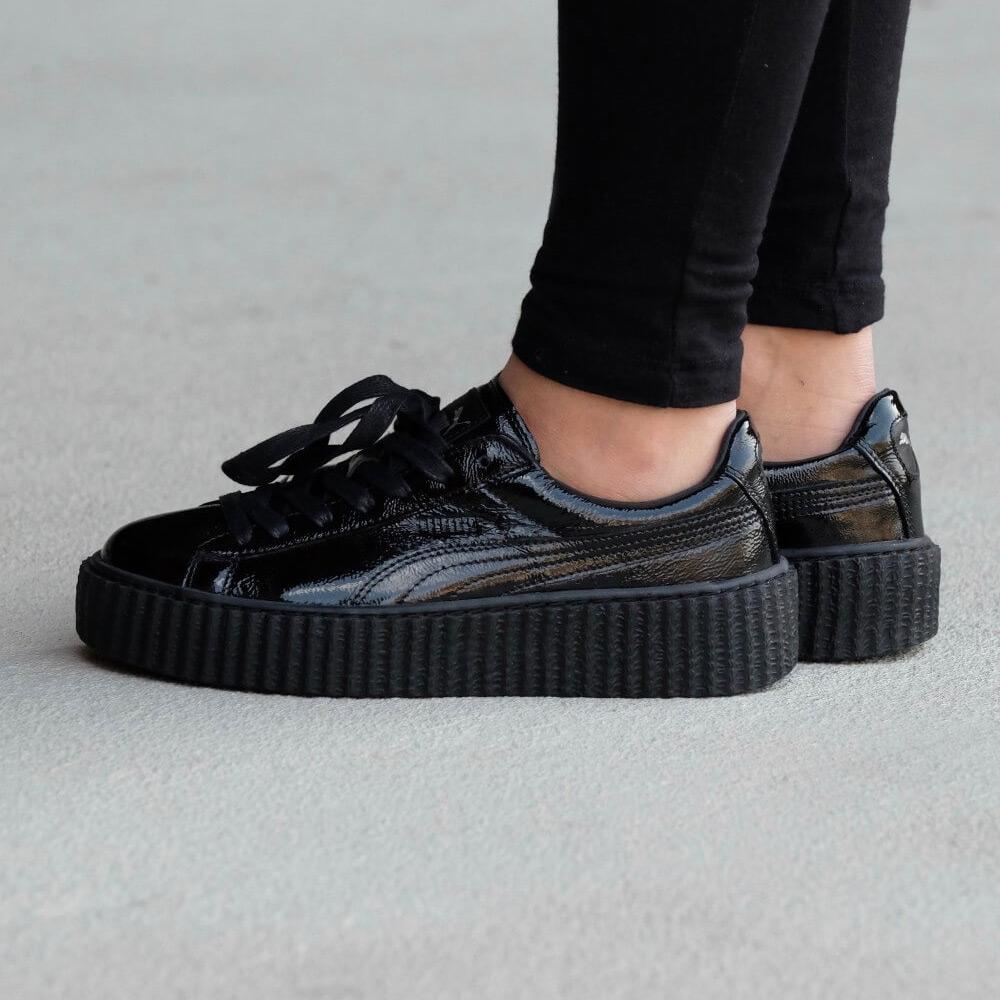 Fenty x Wmns Creeper 'Cracked Leather' Black - Kick Game
