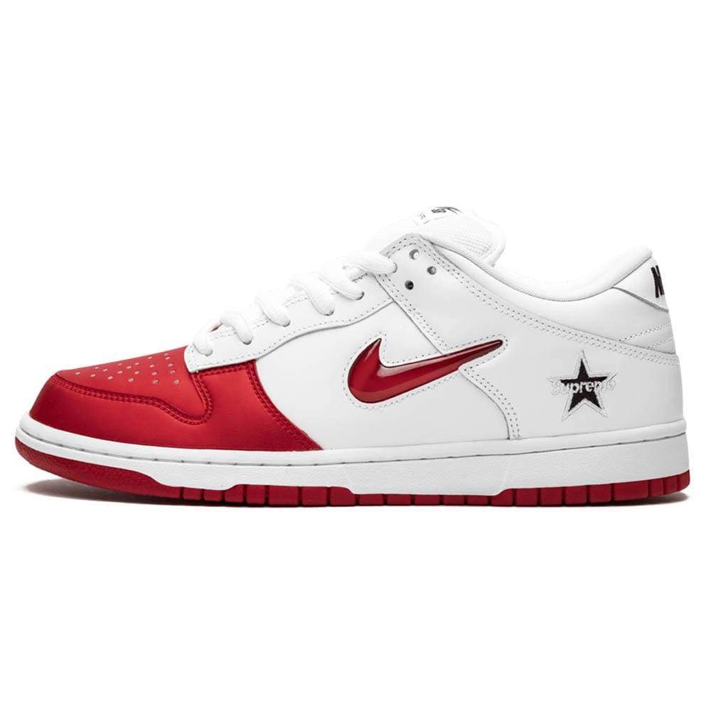 Supreme x Nike SB Dunk Low Red White - Kick Game