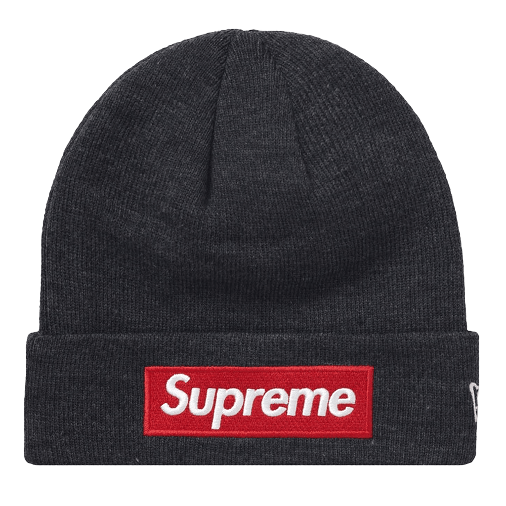 Supreme x New Era Box Logo Beanie 'Charcoal' - Kick Game