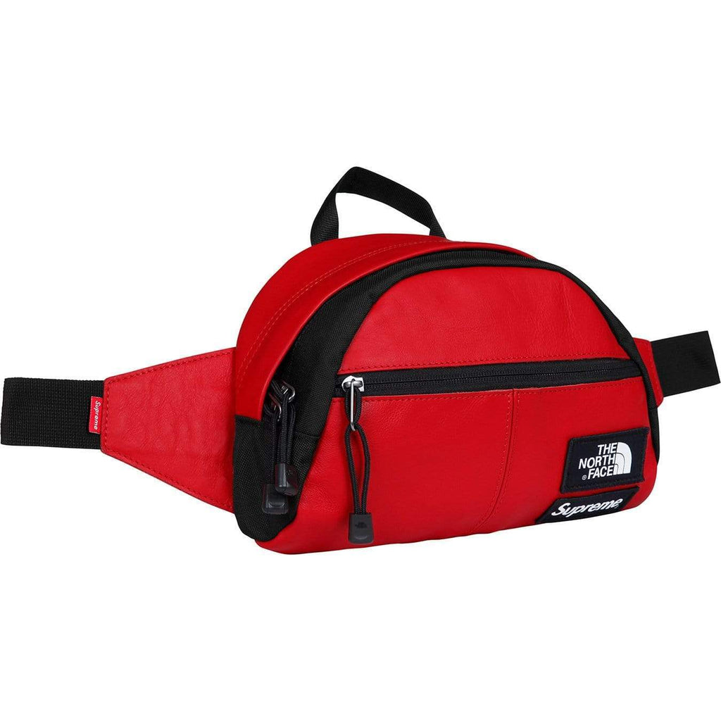 Supreme-The North Face Leather Roo II Lumbar Pack - Red - Kick Game