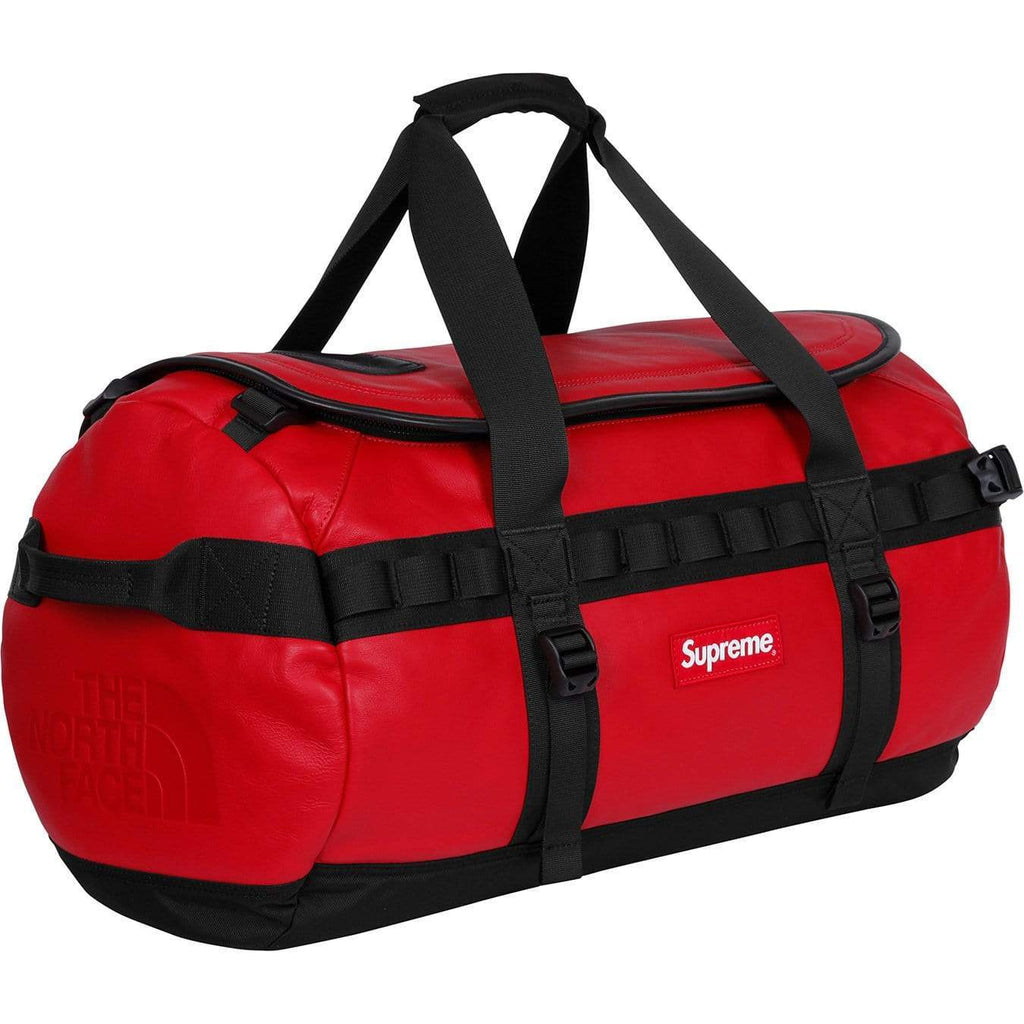 Supreme-The North Face Leather Base Camp Duffel - Red - Kick Game