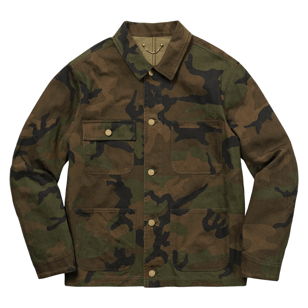 Supreme x Louis Vuitton Jacquard Denim Trucker Jacket 'Camo' - Kick Game