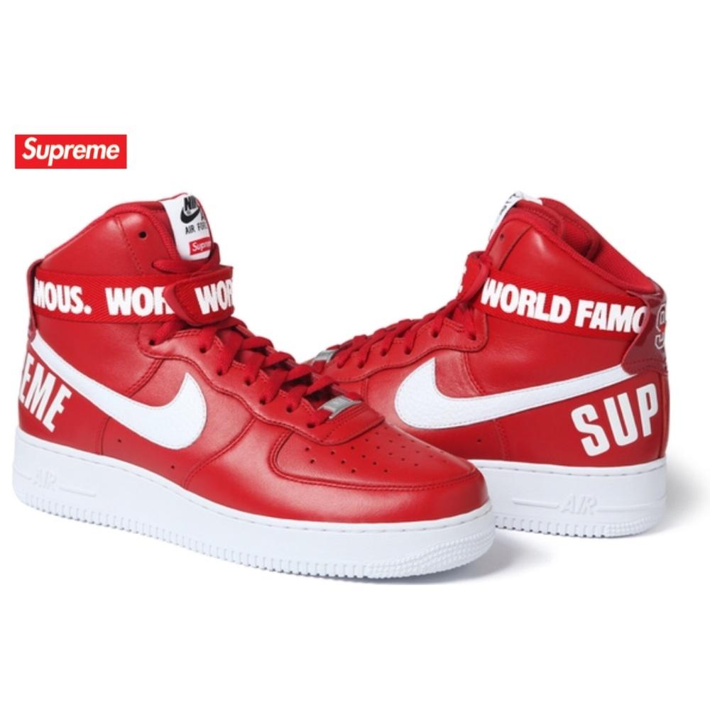 Nike Air Force 1 High Supreme SP Red - Kick Game
